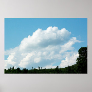 Clouds Meet Träd Poster