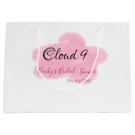 Clouds nine red pastel bridal shower namedate