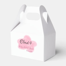 Clouds nine red pastel bridal shower namedate presentaskar
