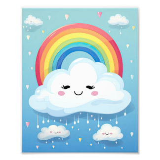 Clouds Rainbow Fototryck