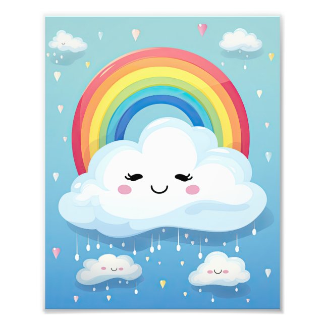 Clouds Rainbow Fototryck (Framsidan)
