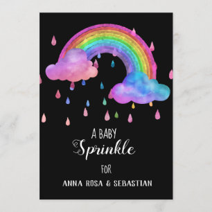 *~* Clouds Regnbåge Droppar Sprinkle-inbjudan Inbjudningar