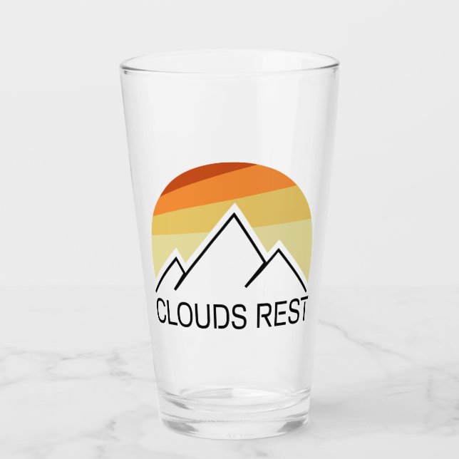 Clouds Rest Mountain Yosemite Retro Glaskopp (Framsida)