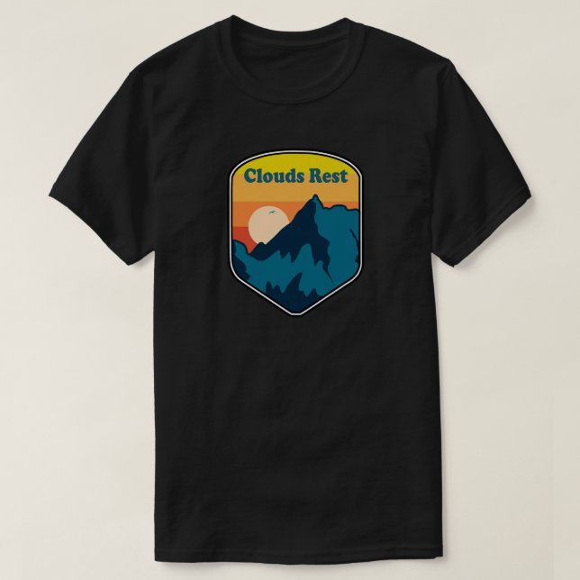 Clouds Rest Mountain Yosemite Sunrise T Shirt (Design framsida)