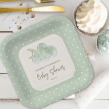 Clouds Stars Cute Boy Shower Par Neutralt