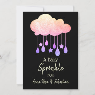 *~* Clouds Stars Rain tappar Sprinkle-inbjudan Inbjudningar