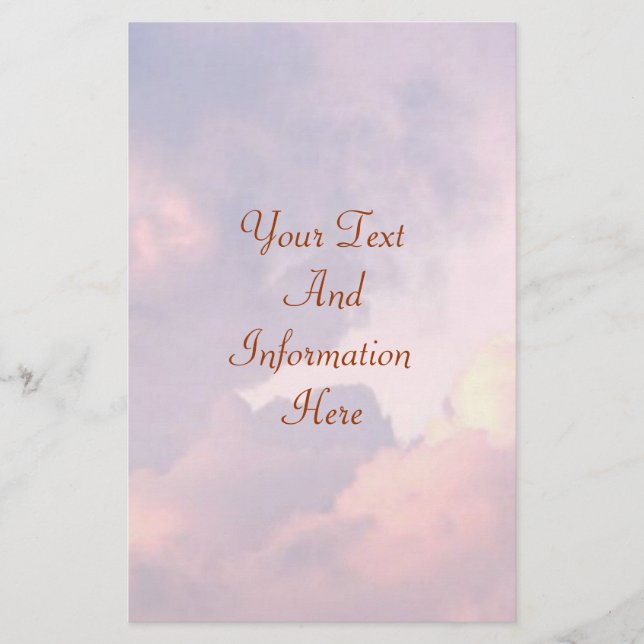 Clouds Stationery Brevpapper (Framsida)