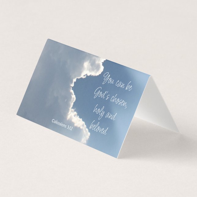 Clouds Sunlight Col 3: 12, Evangelism Card Kort (Baksida)
