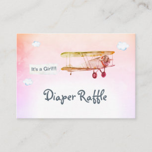 *~* Clouds Vintage Flygplan Banner Baby Diaper Raf Tilläggskort