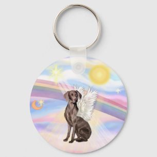 Clouds - Weimaraner Angel Nyckelring