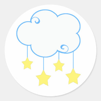 Cloudstars Stickers Runt Klistermärke