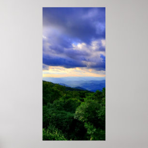 Cloudy Blue Ridge Mountain Poster