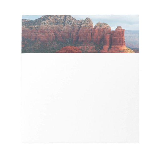 Cloudy Coffee Pot Sten i Sedona Arizona Anteckningsblock (Framsida)