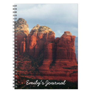 Cloudy Coffee Pot Sten i Sedona Arizona Anteckningsbok