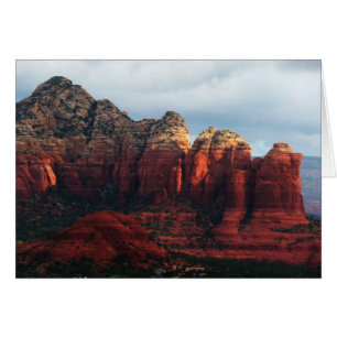 Cloudy Coffee Pot Sten i Sedona Arizona Hälsningskort