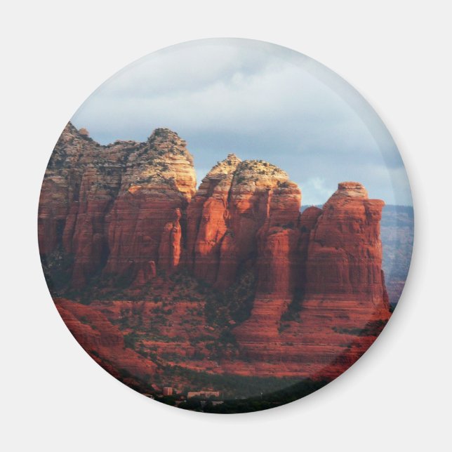 Cloudy Coffee Pot Sten i Sedona Arizona Magnet (Framsidan)