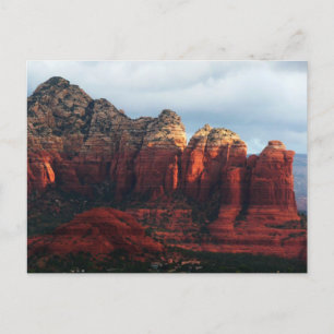 Cloudy Coffee Pot Sten i Sedona Arizona Vykort