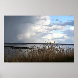Cloudy Day Waterscape Poster