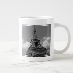 Cloudy Eiffel in Black and White, 2015 Jumbo Mugg