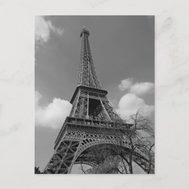 Cloudy Eiffel in Black and White, 2015 Vykort (Framsida)