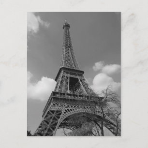 Cloudy Eiffel in Black and White, 2015 Vykort