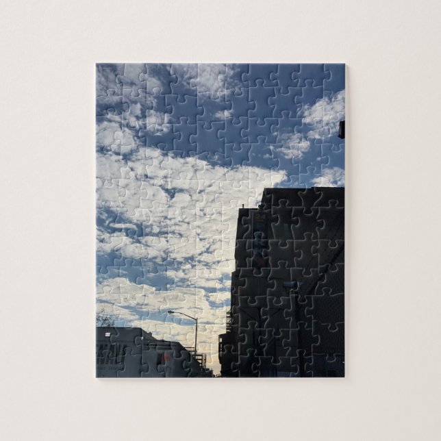 Cloudy Harlem Himlar New York City Photography NYC Pussel (Vertikal)