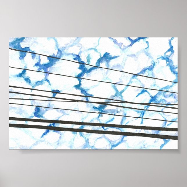 Cloudy Himlar Fine Art Skriv ut Poster (Framsidan)