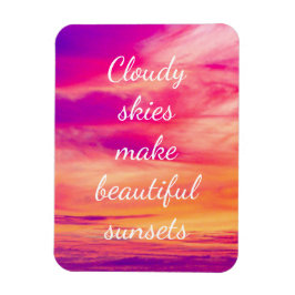 Cloudy Himlar gör vackra soluppsättningar Magnet