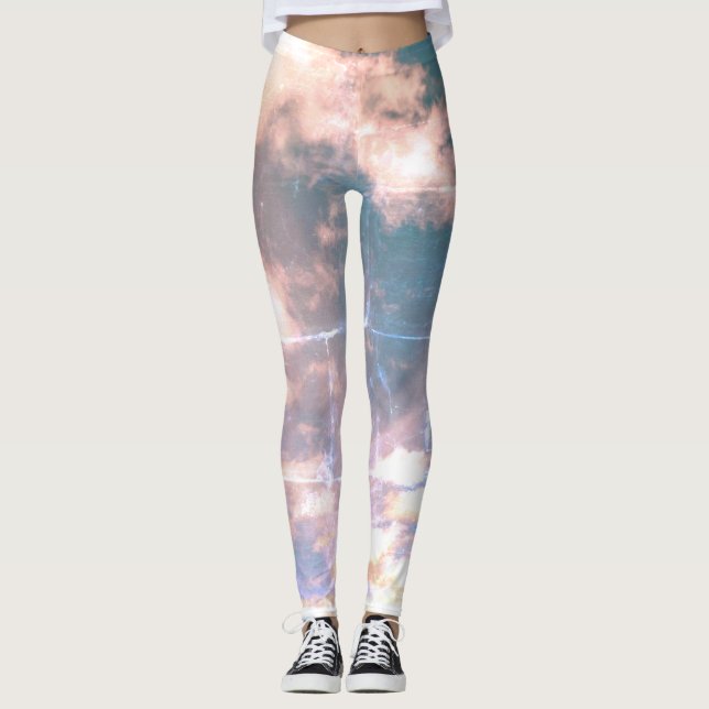 "Cloudy Himlar" Kvinnliga ben Leggings (Framsida)
