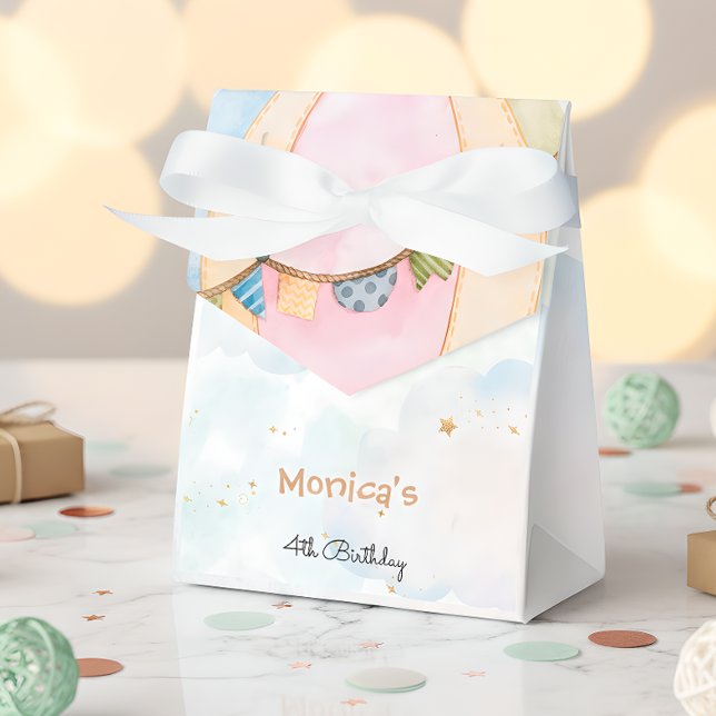 Cloudy himlar luftballong barns födelsedag presentaskar (Skapare uppladdad)