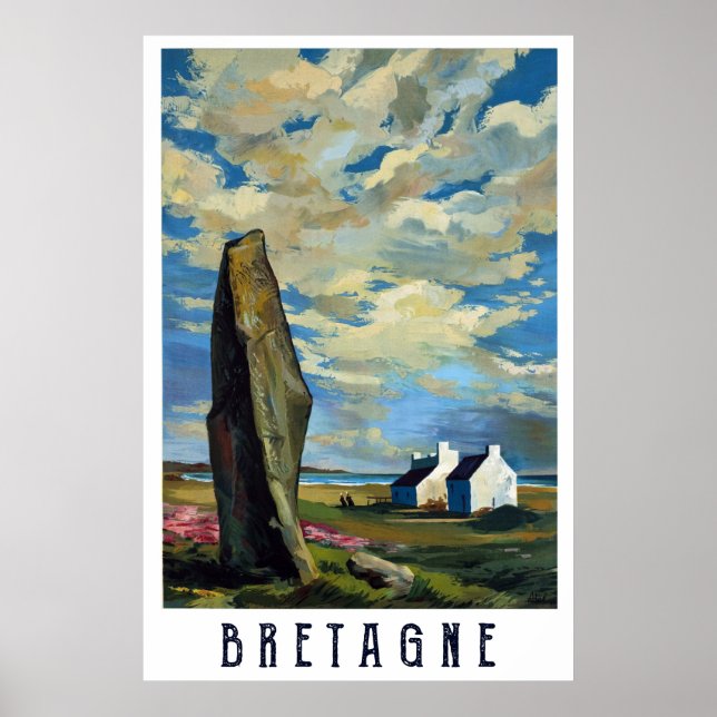 Cloudy Himlar Over Brittany, Frankrike Poster (Framsidan)