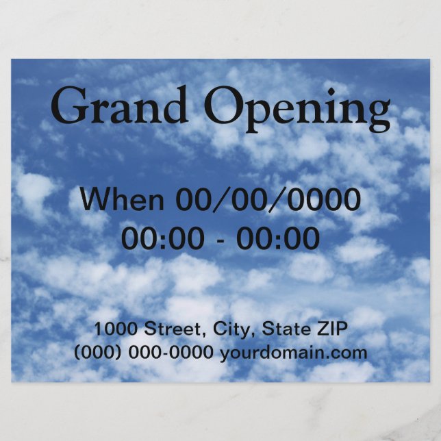 Cloudy Himlar Reklamblad (Framsidan)