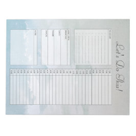 Cloudy Himlar to Do List Daily Planner Antecknings Anteckningsblock