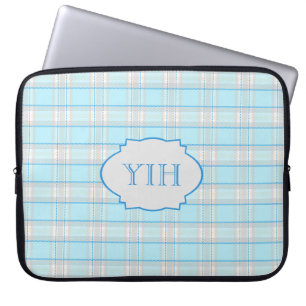 Cloudy Himlar w/ Initialer Laptop Fodral