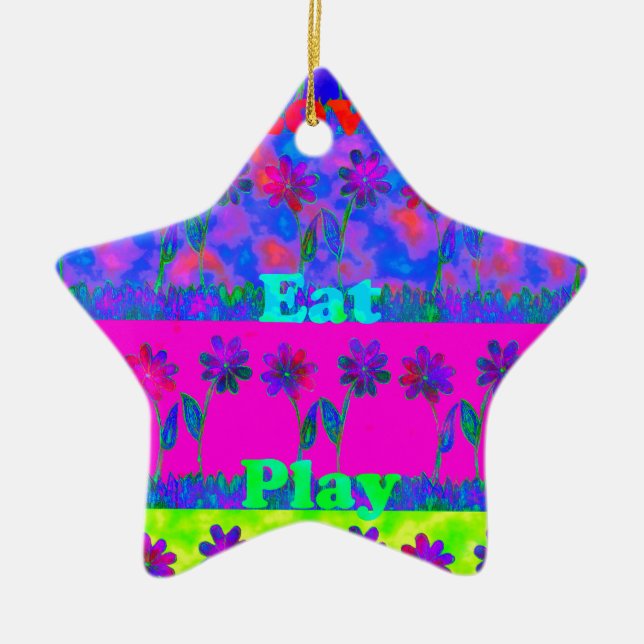 Cloudy Nice Day Bättre natt.png Julgransprydnad Keramik (Framsidan)