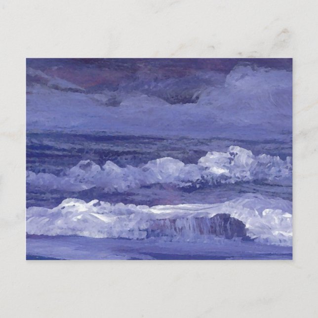 Cloudy Night Sea - CricketDiane Ocean Art Vykort (Framsida)