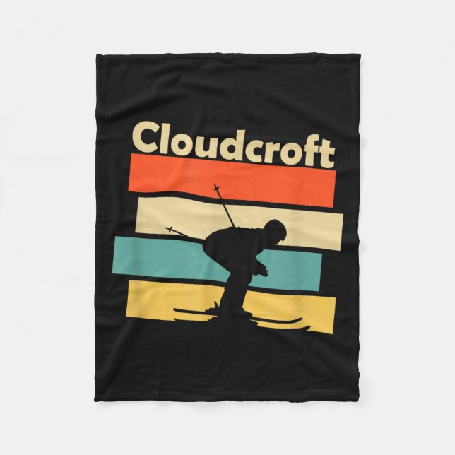 Clouroft New Mexico Retro Ski  Fleecefilt (Framsidan)