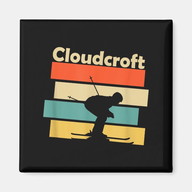 Clouroft New Mexico Retro Ski  Magnet (Framsidan)