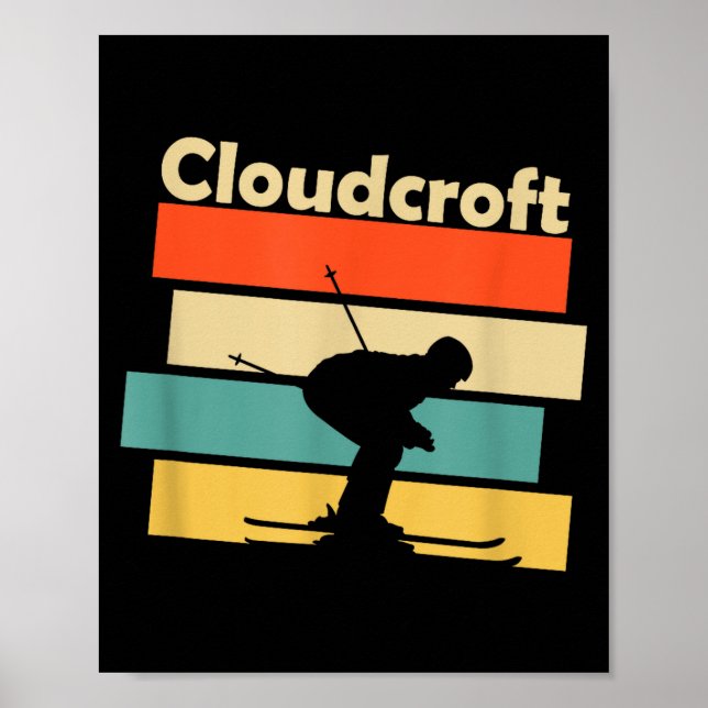 Clouroft New Mexico Retro Ski  Poster (Framsidan)