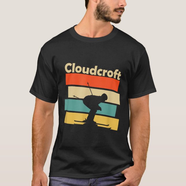 Clouroft New Mexico Retro Ski  T Shirt (Framsida)