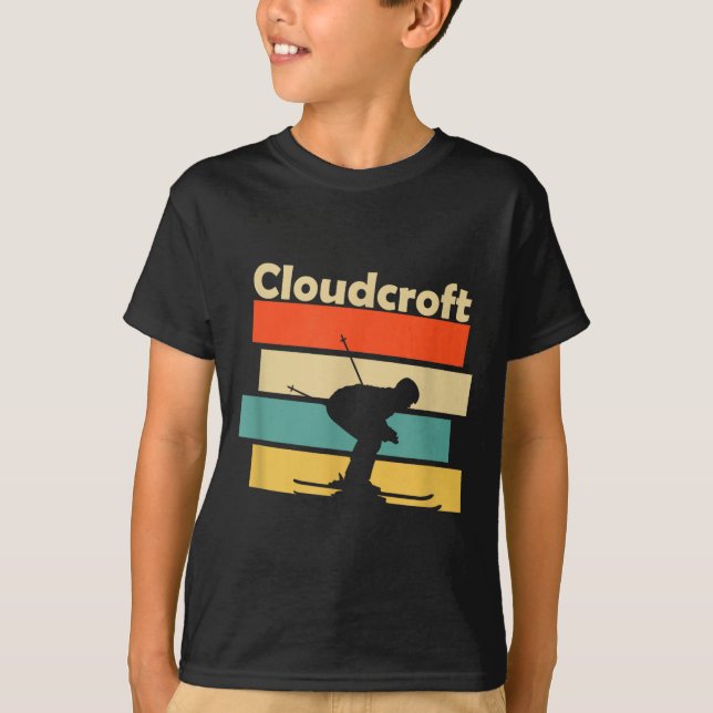 Clouroft New Mexico Retro Ski  T Shirt (Framsida)
