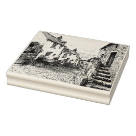 Clovelly Village Sketch, Devon England Stämpel