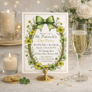 Clover & Bow St. Patrick's Day-festdesign Inbjudningar