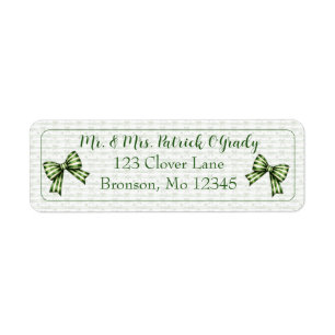 Clover & Bow St. Patrick's Day Returadress Etikett