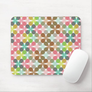 Clover Chic Retro Mod Pasteller Mönster Vektor Art Musmatta