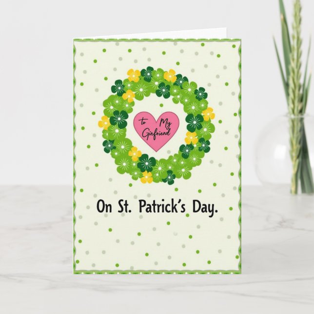 Clover Heart Fästmö St Patricks-kort Kort (Framsida)
