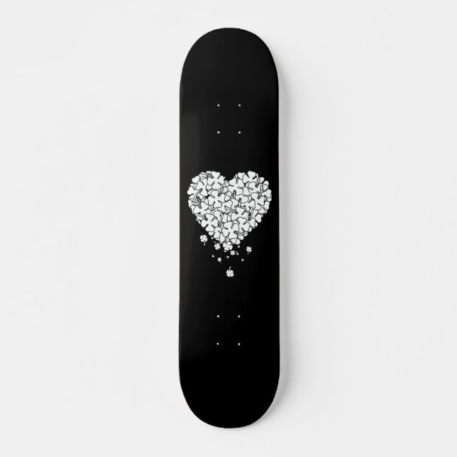Clover Heart Mini Skateboard Bräda 18,5 Cm (Framsida)