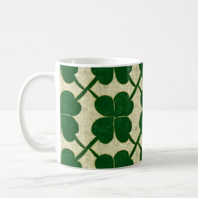 Clover Lattice Linen Kaffemugg (Vänster)
