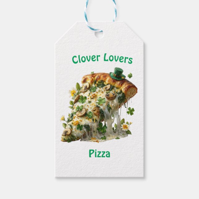 Clover Lovers Pizza St. Patrick’s Day Presentetikett (Framsidan)