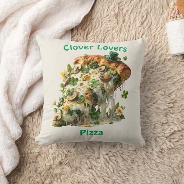 Clover Lovers Pizza St. Patrick's Day Kudde (Filt)